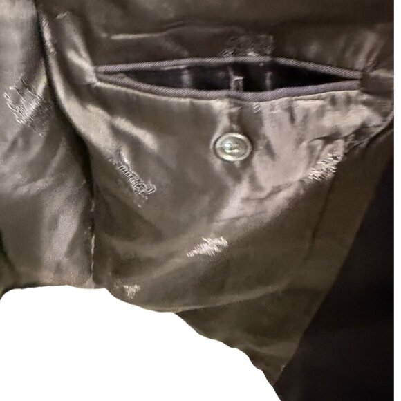 BURBERRY vintage double breasted blazer gold buttons size 44 long jacket suit - Picture 10 of 15